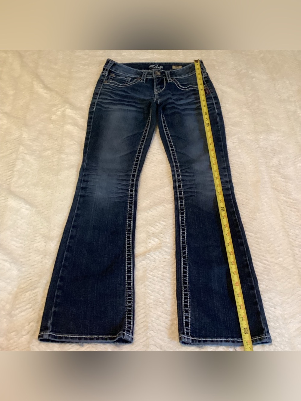 Women’s Silver Jean Aiko Bootcut Sz 25/31 Western Cowgirl Rodeo Bootcut Jeans